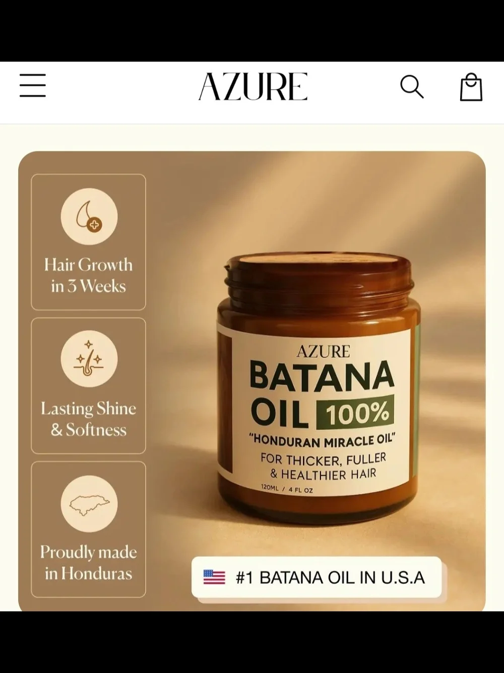 Batana Oil 100% Honduran Miracle Oil - Brown
